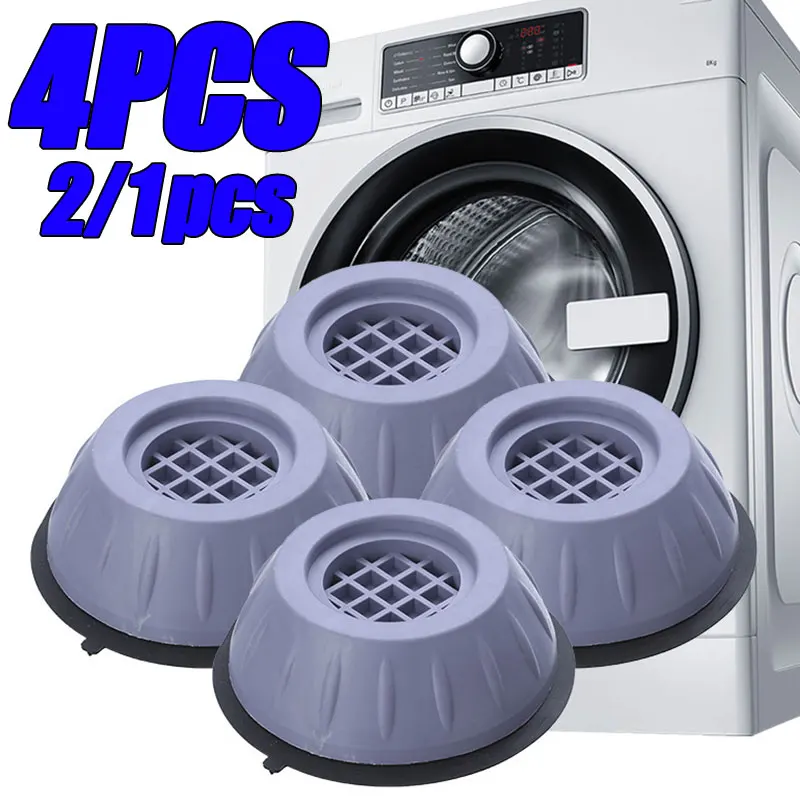 Anti Vibration Feet Pads Silent Washing Machine Rubber Leg Pads Dryer Refrigerator Universal Base Fixed Non-Slip Pad 4/2/1PCS