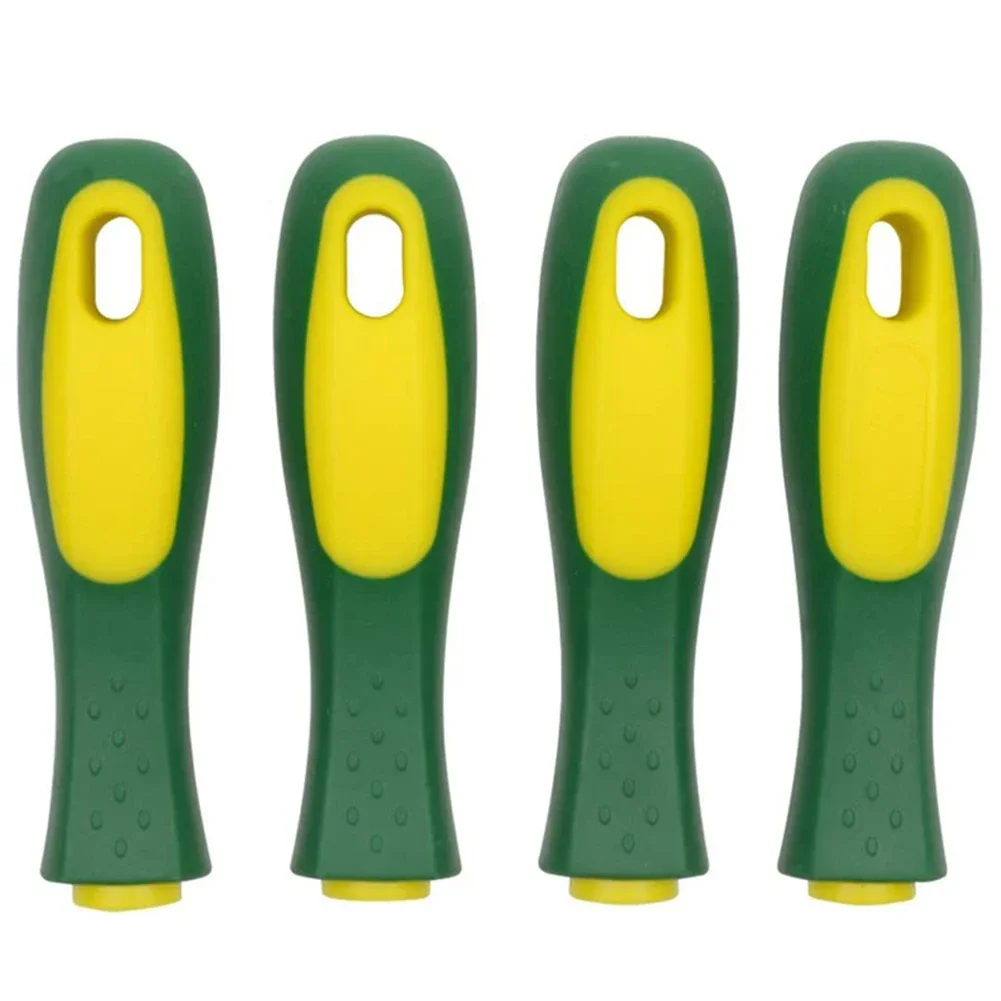 File Handle Replacement 4 Pcs Rubber Files Handles 4-1/3 Inch Length Round Rectangular Hole