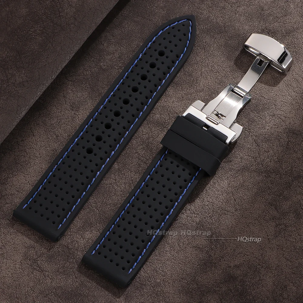 Breathable Waterproof Silicone Watch Strap - Soft Rubber Universal Replacement Bracelet