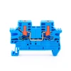 10Pcs DIN Rail Terminal Block PTV-2.5 Push-In Terminal Connector Spring Side-Entry 2.5mm² Cable Wiring Conductor PTV2.5 3