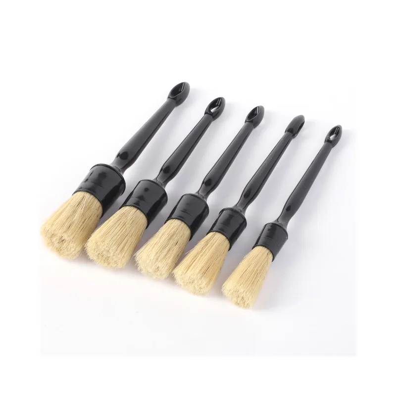 Boar Bristle Brushes Car Exterior Interior Cleaning