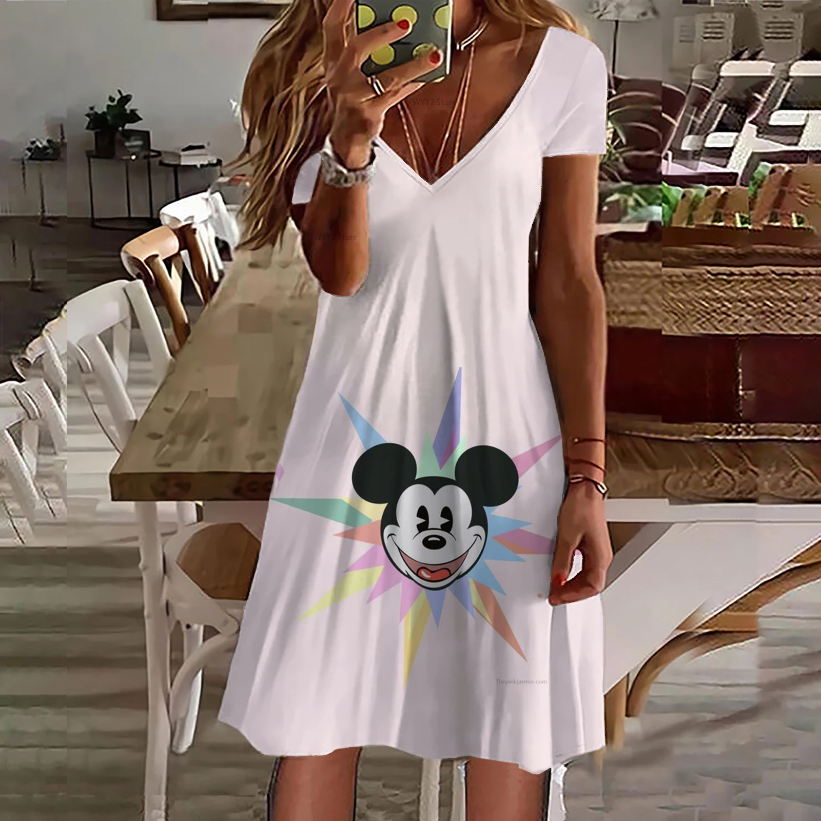 mickey mouse midi dress