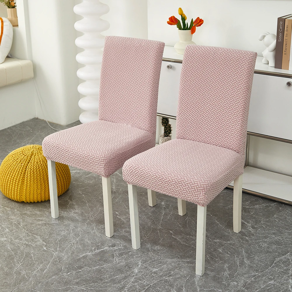 Jacquard Dining Chair Slipcover 1/2/4/6pcs Stretch Chair Covers Polyester Cover for Wedding Dining Room Office Banquet chair cover