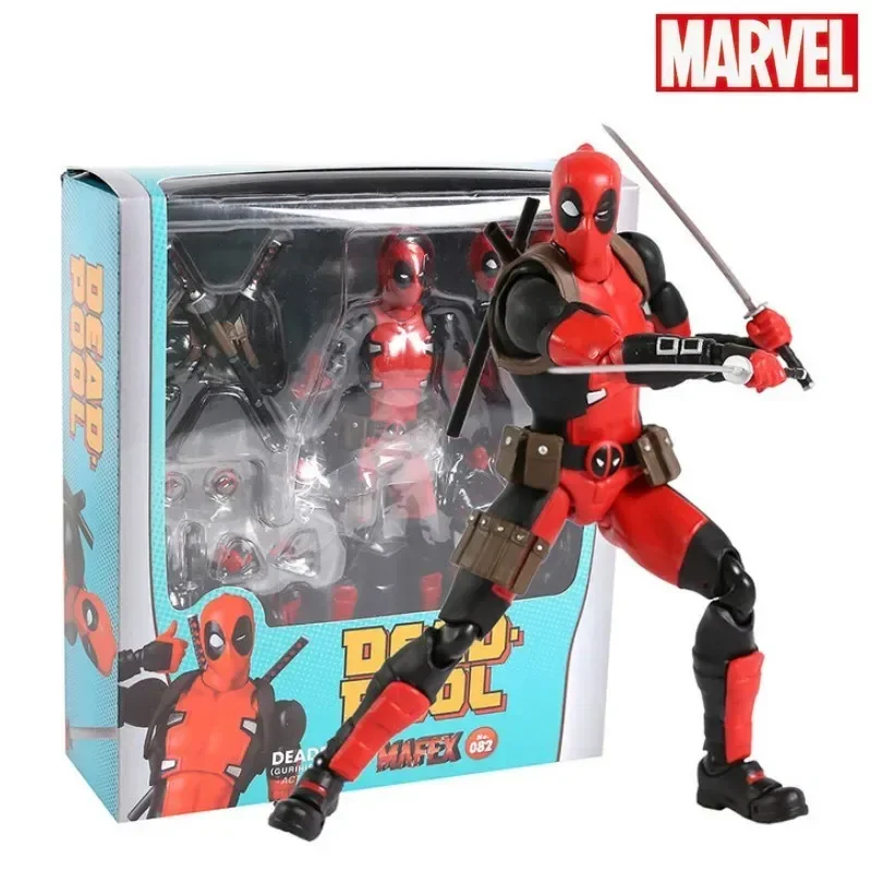 

16cm Mafex 082 Marvel X-men Deadpool Action Figure Comic Version Collectable Model Toy Doll Cool Birthday Festival Gifts