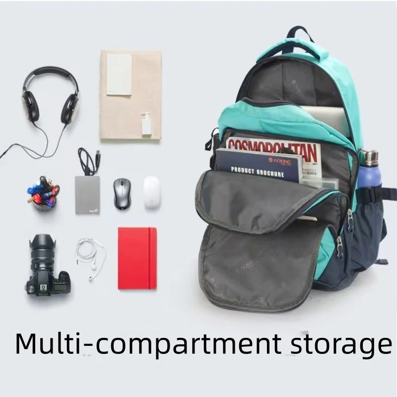 Backpack Waterproof Polyester Backpack for Men and Women One-shoulder Portable Computer bag Schoolbag