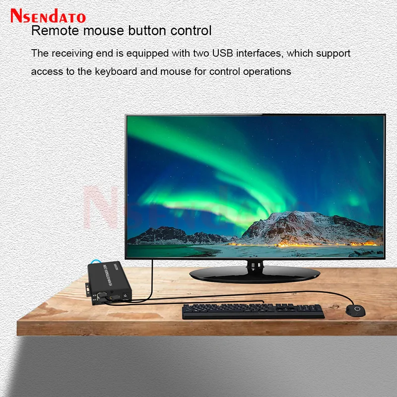 HDMI KVM Extender over 150M Cat5e/6 Ethernet 1080P USB Extender HDMI To RJ45 Extension Adapter For DVD PC Keyboard Mouse