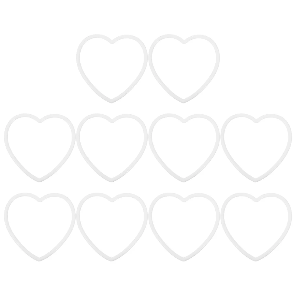 

10Pcs Dream Catcher Hoops Heart Shaped Rings Dream Catcher Plastic Rings Macrame Crafts Hoops
