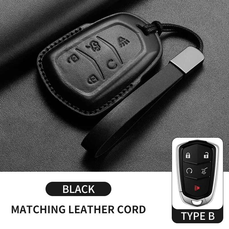 Premium Leather Car Key Case Cover - Elegant and Durable Key Accessory