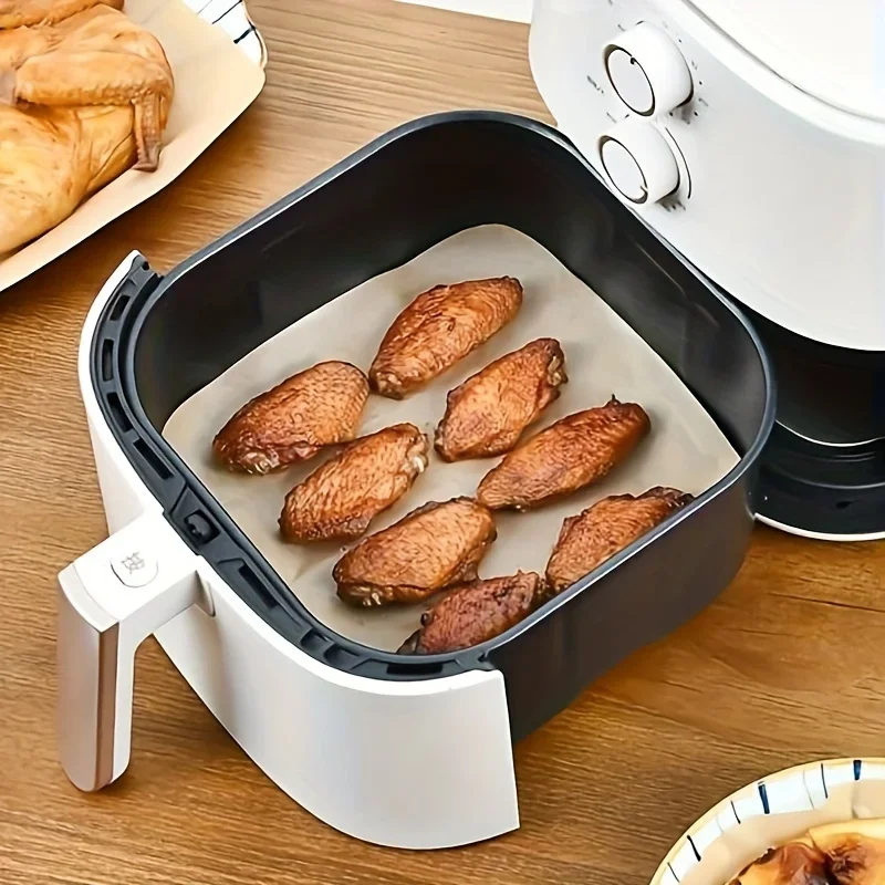 Air Fryer Liners, Non-Stick Paper Sheets for Baking, Roasting & Microwave-Easy Cleanup, Individual Sheets for Healthier Cooking