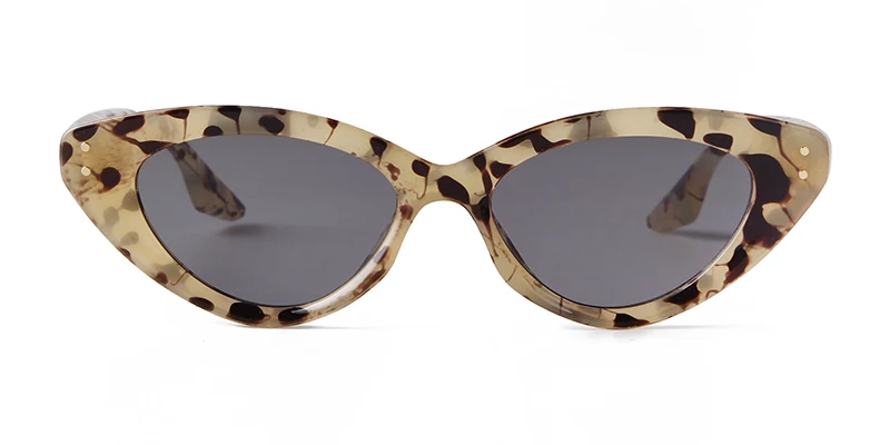 SORVINO Vintage Cat Eye Triangle Rivet Sunglasses Retro Trendy Small Frame Olive Green Sun Glasses Fashion Summer Eyewear UV400