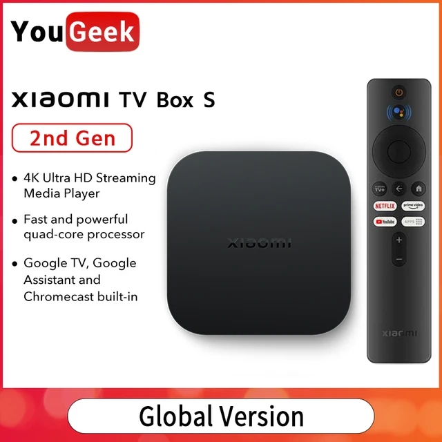 Original Global Xiaomi Mi TV Box S 2nd Gen 4K Android TV Ultra HD 2G 8G