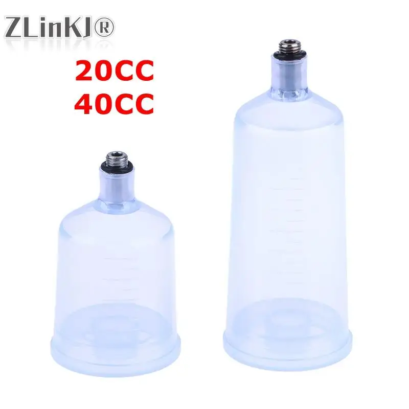 

1/2pcs Airbrush Plastic Clear Cup Of Spray Gun 20CC 40CC Air Brush Pen Repleceable Accessories For Painting Spray Paint Pot Cup