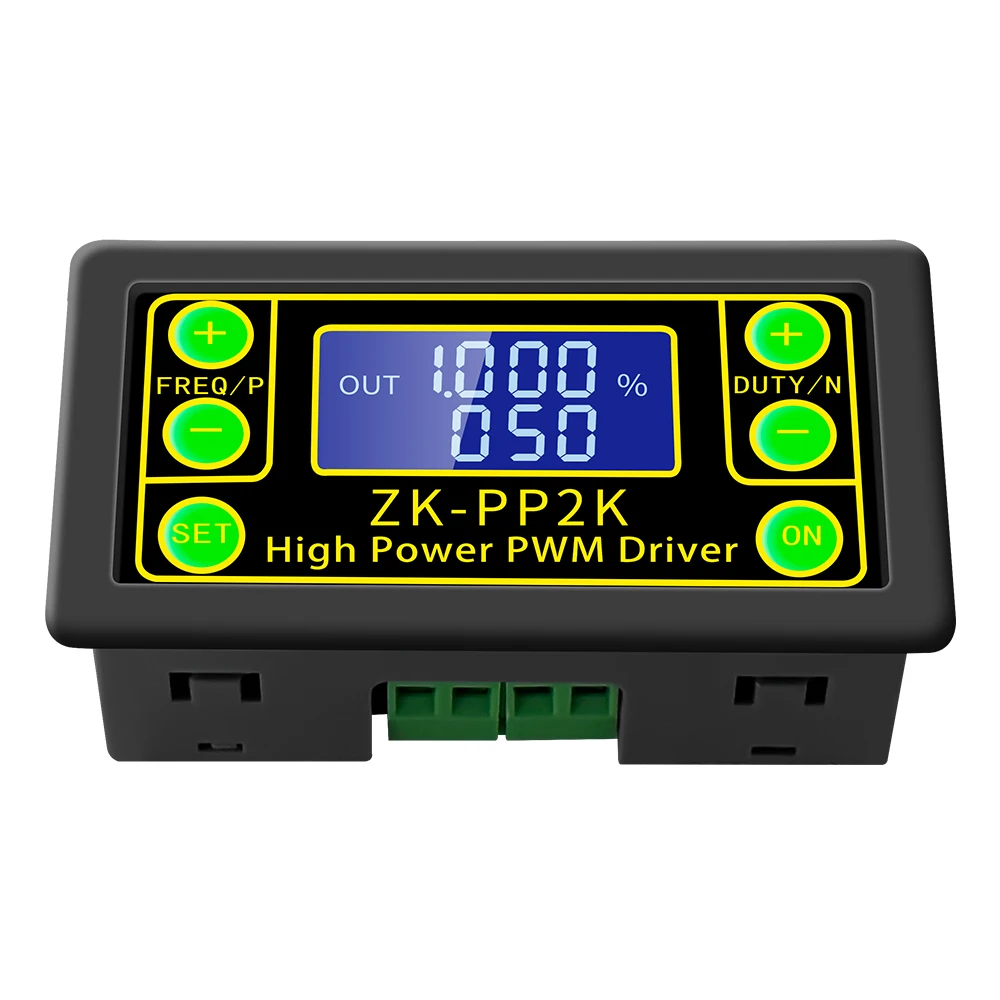 ZK-PP2K PWM Signal Generator 8A Driver Module for Motor/Lamp Dual Mode LCD PWM Pulse Frequency Duty Cycle Adjustable Module 4