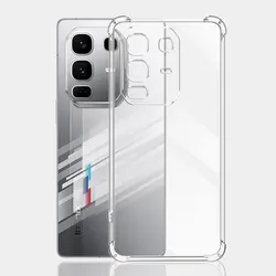 Transparent Shockproof Airbag Silicone Phone Case - Soft Protective Cover Shell for Infinix Note 50 Pro 4G (Shockproof Case)