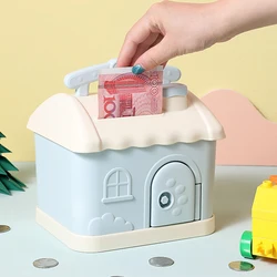Creative Money Box Banknotes Coins Holder Safe Big Size Cute Piggy Bank Savings with Key for Children Adults Birthday Gif