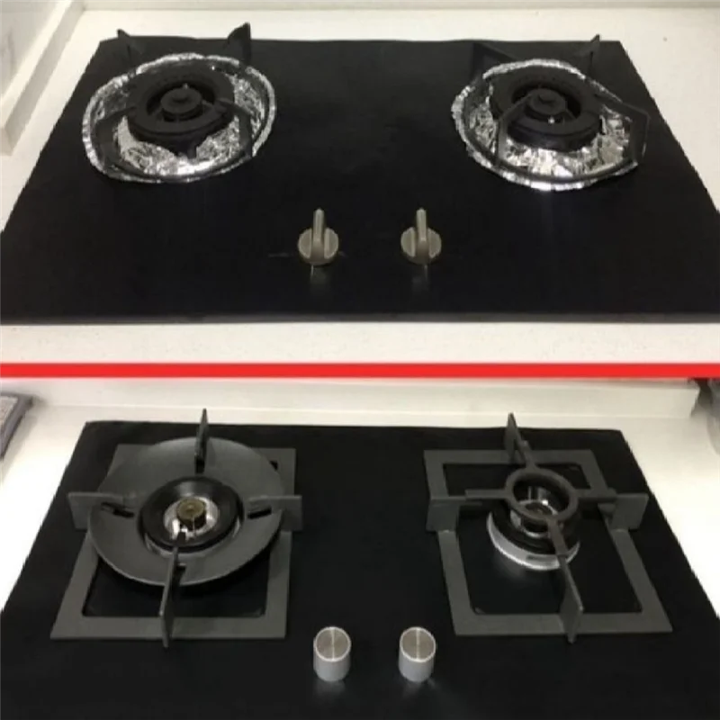 Gas Stove Oil Pad High Temperature Resistant Gas Stove Protection Mat Cleaning Pad Need to Open Own Holes For Gas Stove Pad