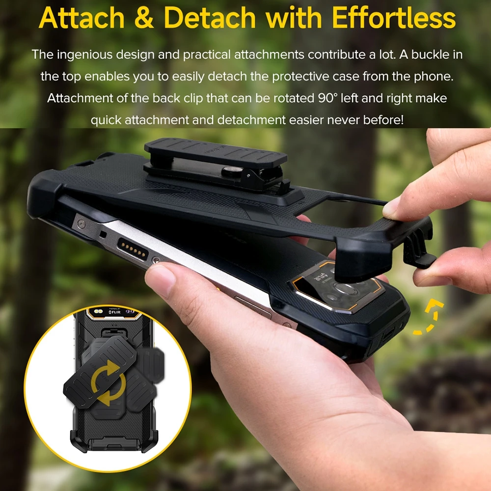 Durable Back Clip Phone Case with Carabiner