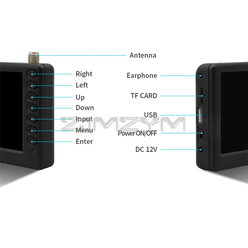 Pocket TV D5 5 Inch DVB-T2 ATSC ISDB-T Digital and Analog Mini Small Car Television Portable TV Support USB TF MP4 AC3 5 Pocket TV D5 5 Inch DVB-T2 ATSC ISDB-T Digital and Analog Mini Small Car Television Portable TV Support USB TF MP4 AC3 5