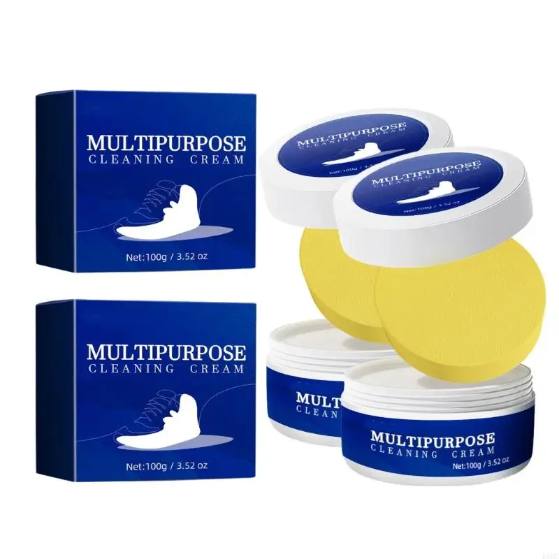 R58C Cleaning Cream for White Shoe Multi-functional Cleaner With Wipe Stain Remover Cleansing Maintenance Cream Of Sport Shoe