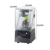 Commercial Blender Juicer Smoothie Machine With Cover Crushed Ice Soy Milk Machine Grains Electric Blender Juicer 2