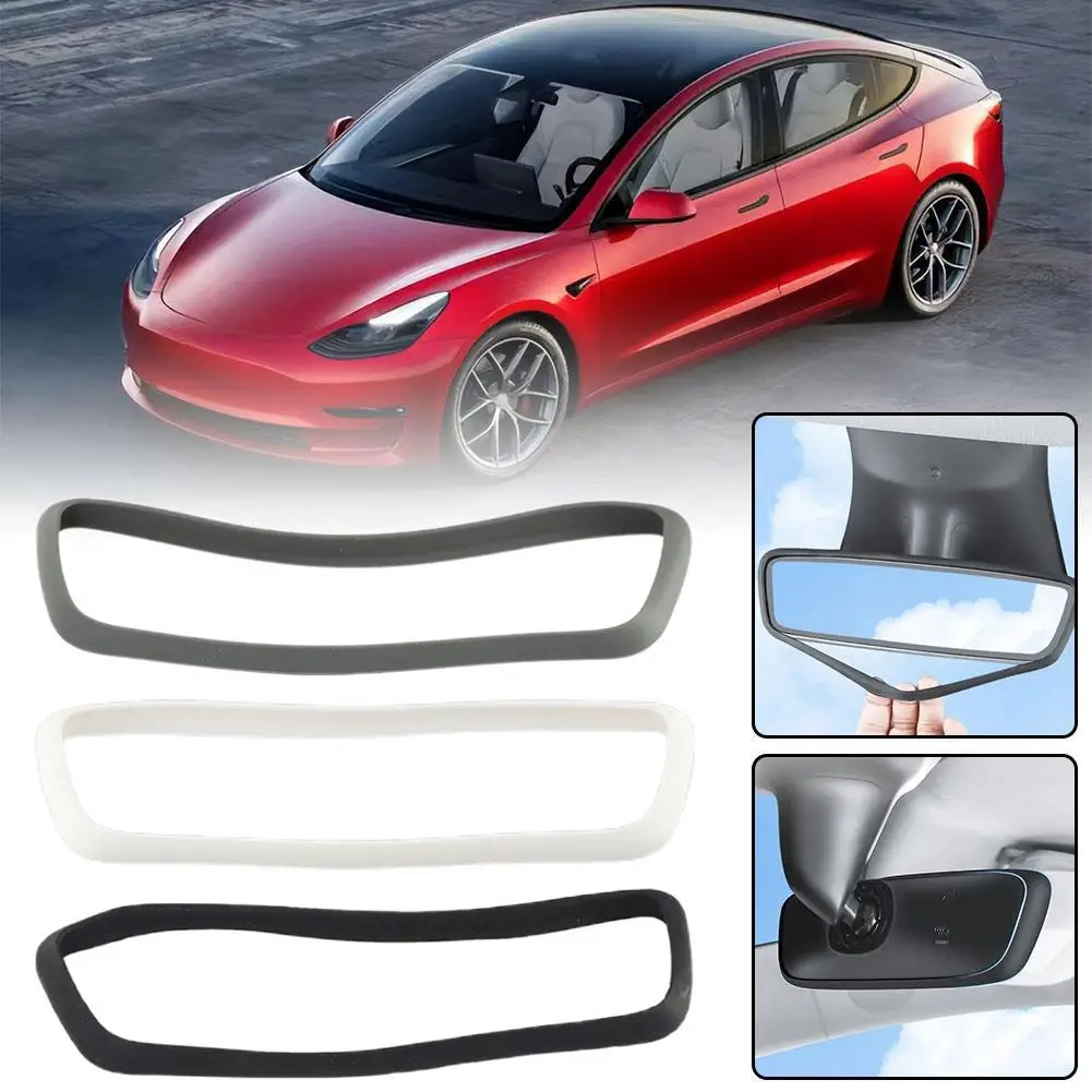 

For Tesla Model 3/Y Rearview Mirror Protector Cover Screen 2020 Edge Case Protect 2022 2023 2021 Frame Accessories Silicone P9D3