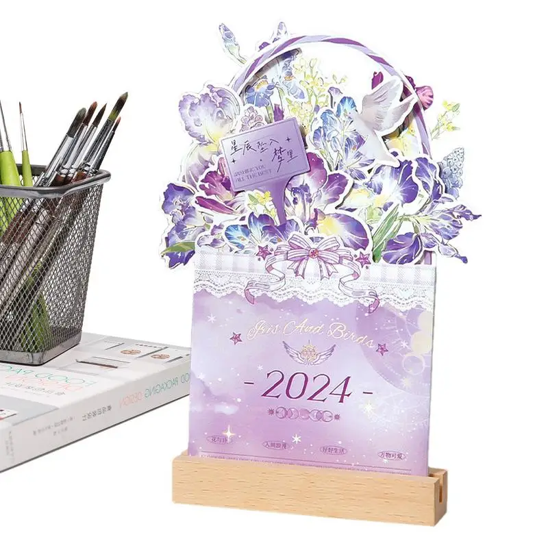 

2024 Calendar Desk Standable Memo Sheet 2024 Calendar Monthly Planner Household Calendar Creative Detachable For Dormitory