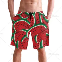 Watermelon Stylish Men's Swim Trunks Quick Dry Beachwear Sports with Pocket Running Swim Board Shorts Bathing Suits Mesh Lining 1