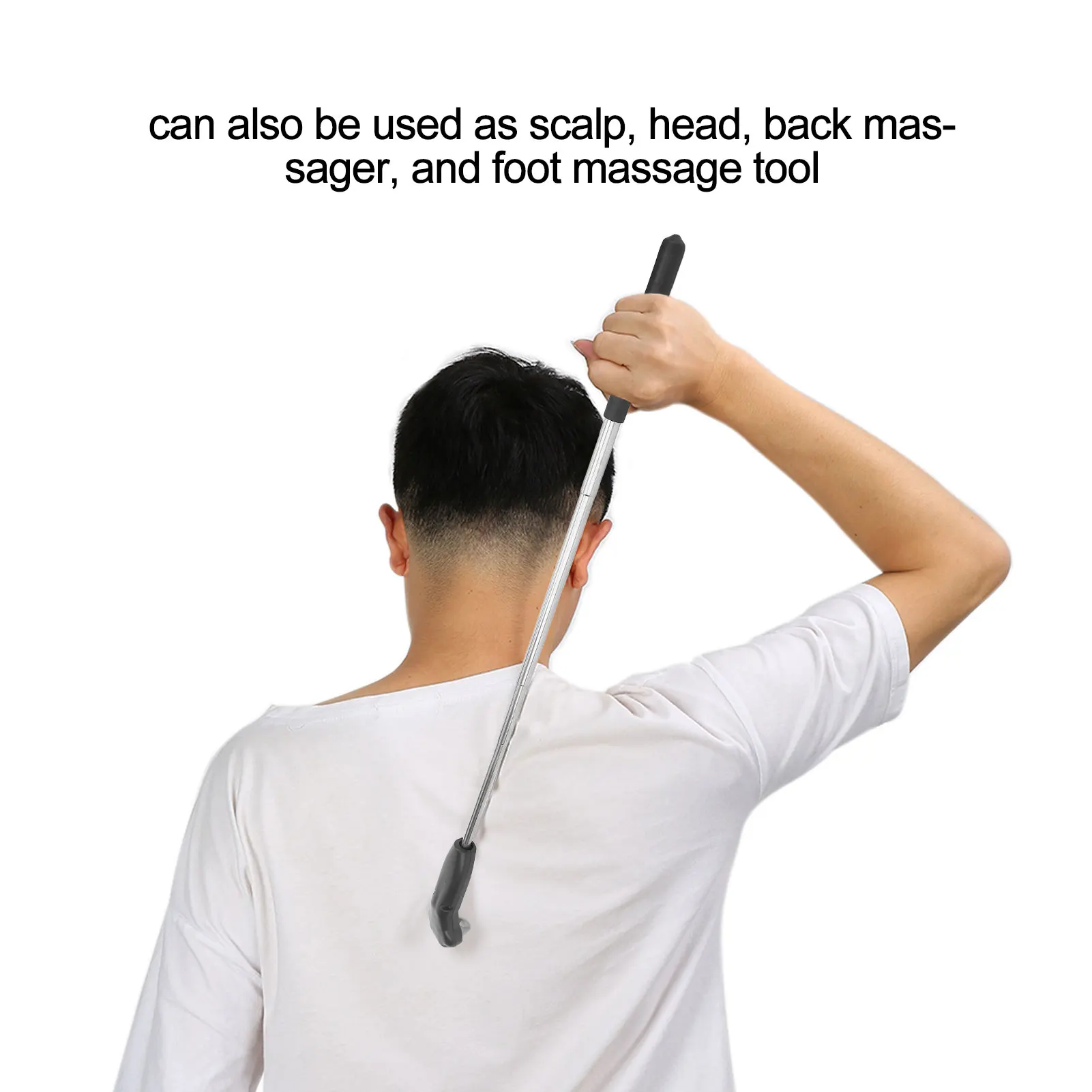 1pcs Stainless steel back scratcher retractable silicone cute cat claw back scratcher retractable massage relaxation tool