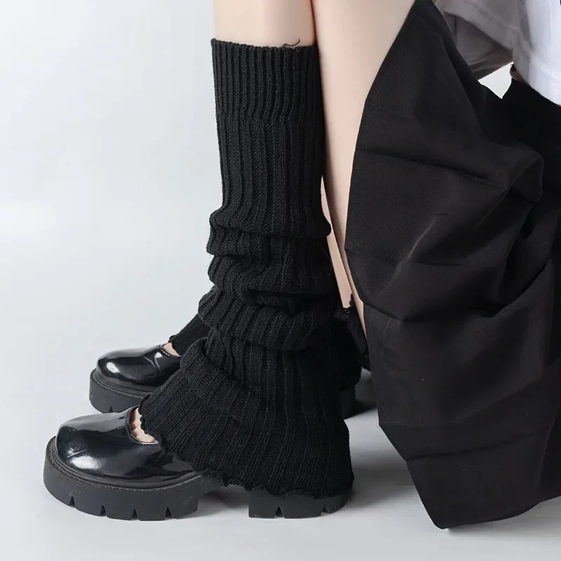 Cozy Ribbed Knit Leg Warmers with Scrunch Detail for Cold Weather — photo 4