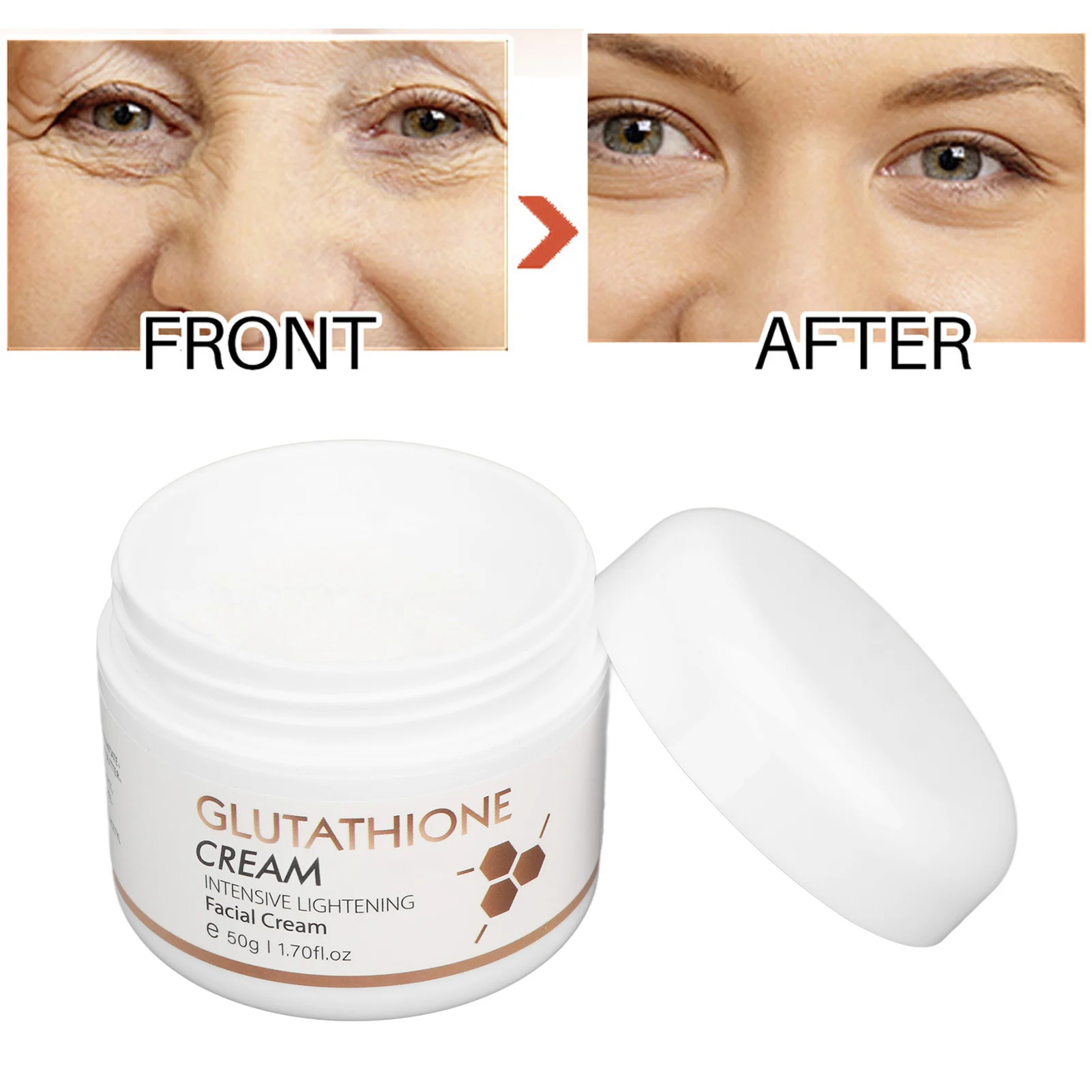 Glutathione Facial Cream Firming Skin Care Prevent Aging Moisturizing Skin  Brightener Cream 1.70oz