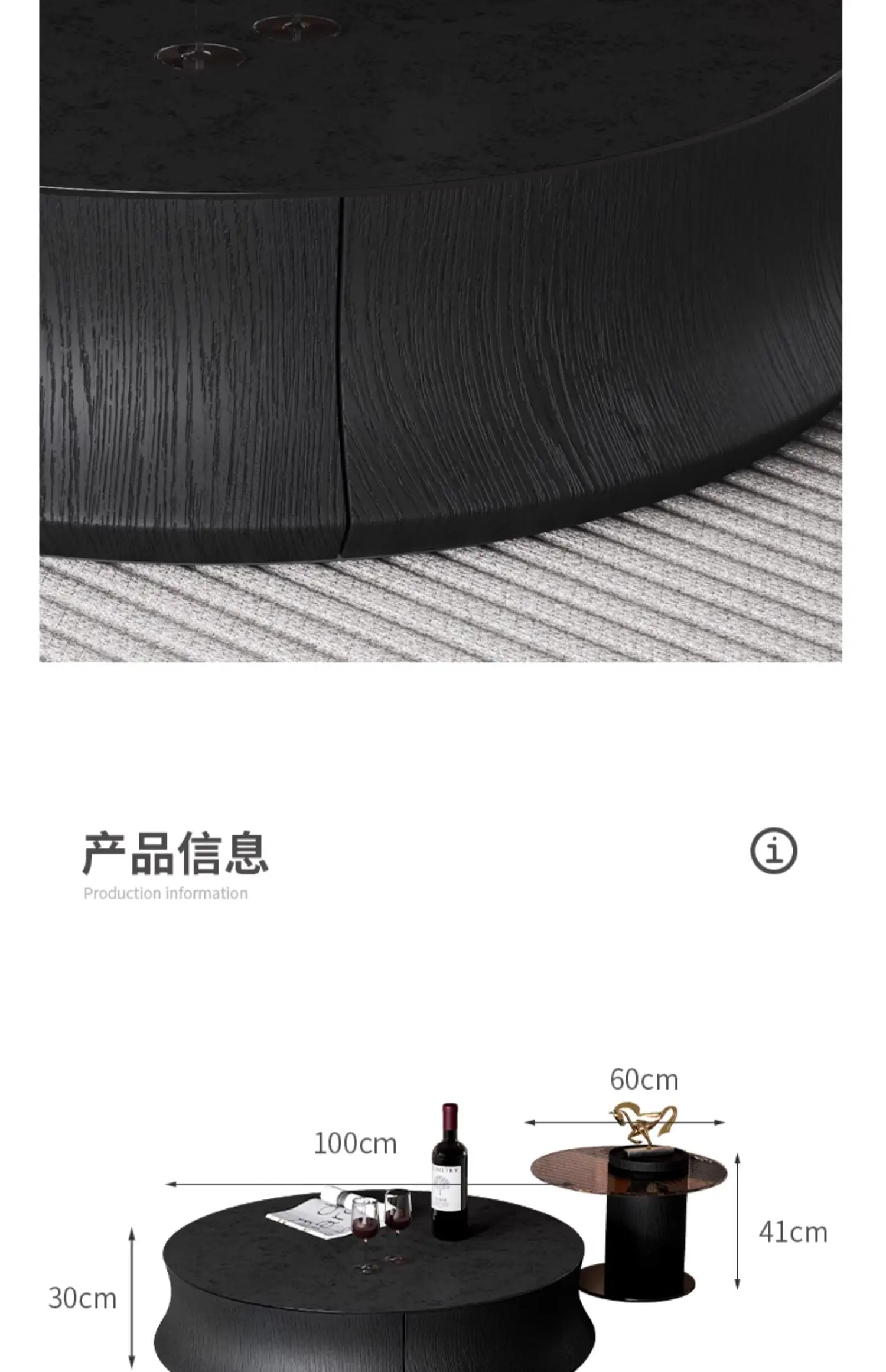 Irregular Entryway Coffee Tables Round Black Unique Modern Side Table Makeup Designer Mesa Auxiliar Salon Living Room Furnitures