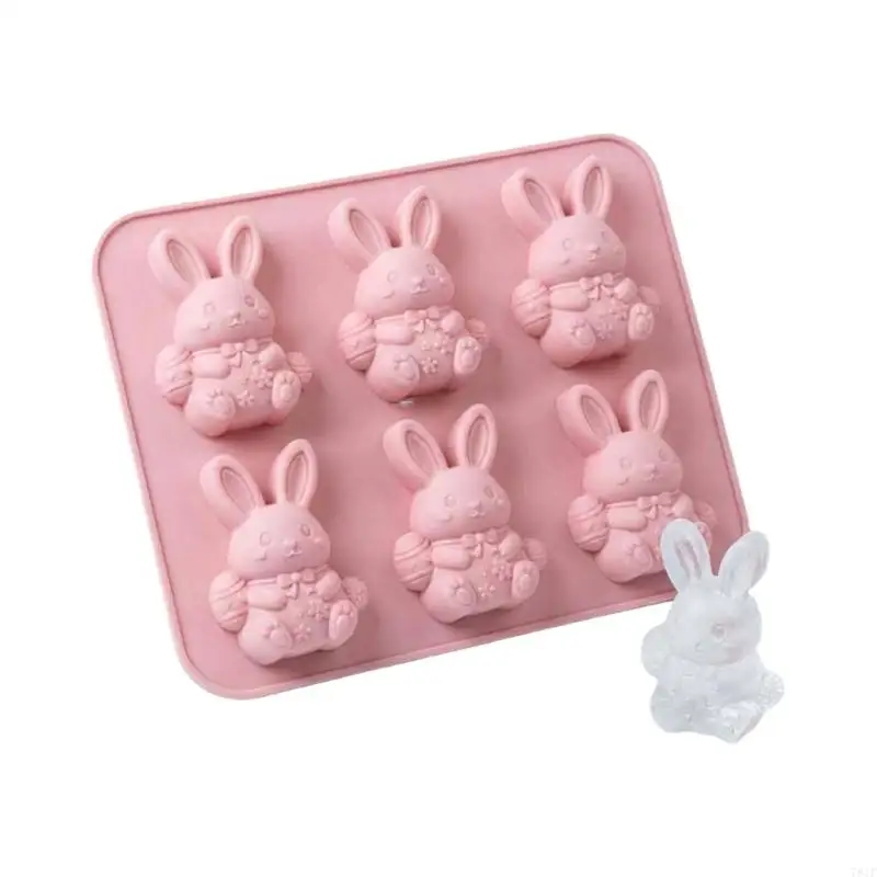 부활절 토끼 아이스 큐브 트레이 재미 휴일 음료 및 파티 장식을위한 3D 토끼 ..