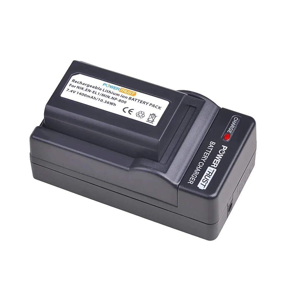 EN-EL1 ENEL1 EN EL1 Battery 1400mAh And Charger For Nikon CoolPix 4300 5400 8700 500 775 880 885 990 995 Bateria - 44