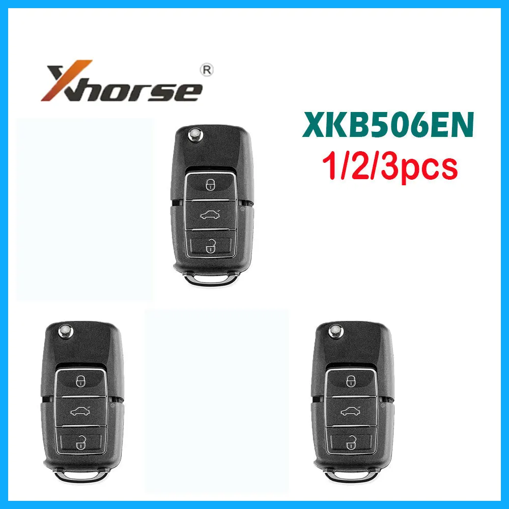 

Универсальный проводной пульт дистанционного управления Xhorse XKB506EN, VVDI 3-кнопочный Автомобильный ключ дистанционного управления для VDI Mini Key Tool VVDI2 английская версия, 1/2/3 шт.