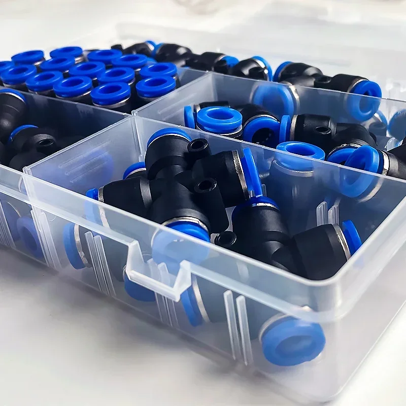 41 PCs Boxed 8mm Air Hose Connector PU-8/PE-8/PZA-8/PY-8/PV-8/PG-8/PK-8 Pneumatic Quick Connectors Kit for 8mm Hose Pipe Tube