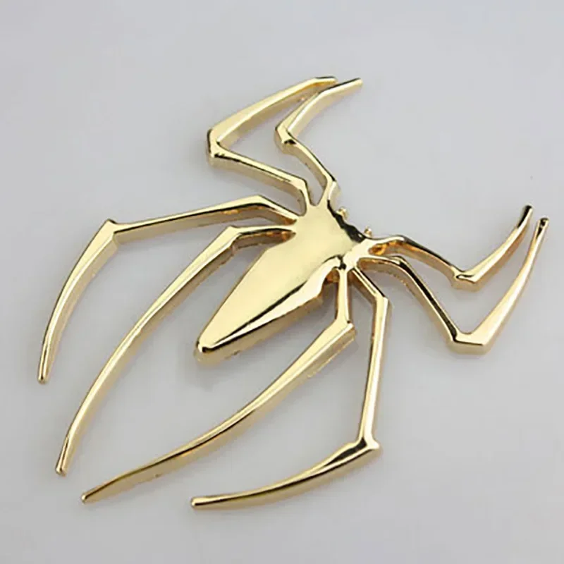 3D Fashionable Car Body Sticker Metal Spider Car Logo Personalized Car Styling Accessories Metal Sticker Chrome Spider Badge