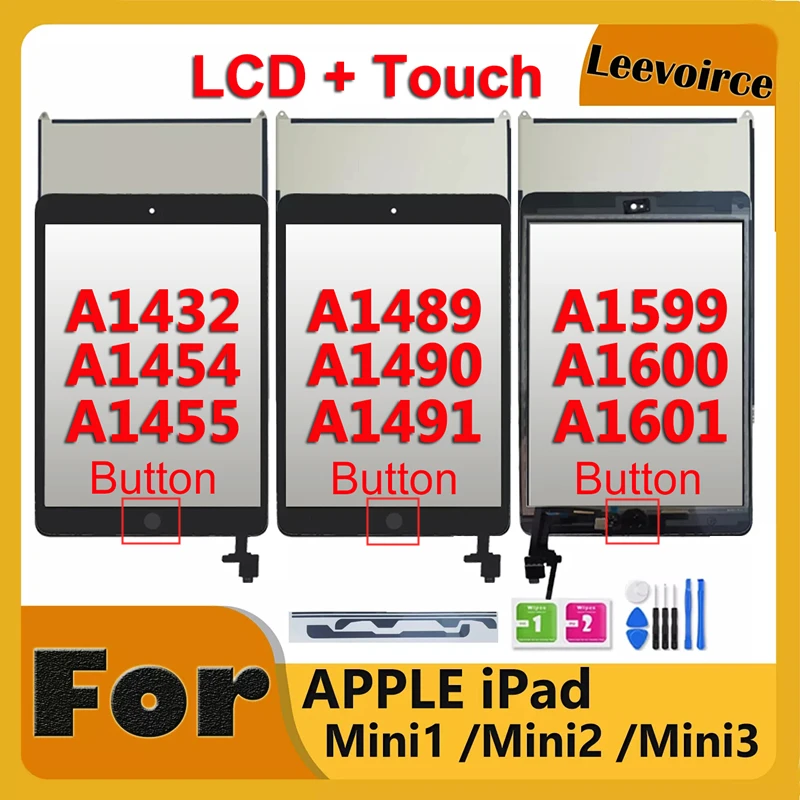 LCD and Touch Screen Display Tested For APPLE iPad Mini1 Mini2 Mini3