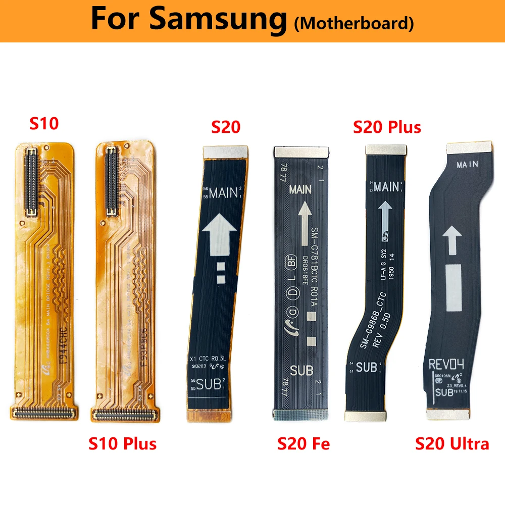 

20 шт. Материнская плата ЖК гибкий кабель для Samsung S20 Ultra S20 Fe S10 Plus
