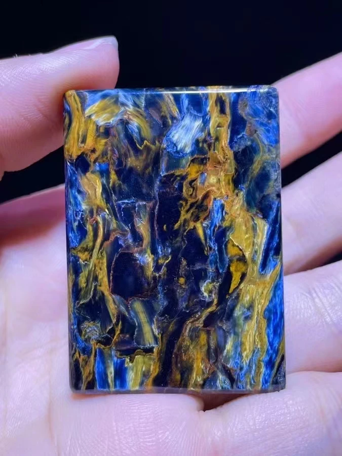 Natural Blue Pietersite Chatoyant Pendant 48.2/34.4/8mm Women Men Namibia Cat Eye Fire Pietersite Jewelry AAAAAA 1