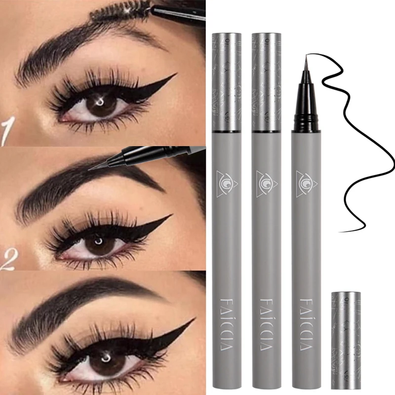 

1 шт. ультра тонкий жидкий карандаш для бровей водостойкая кисть для бровей Тату Косметика темно-коричневый серый цвет макияж Косметическая ручка