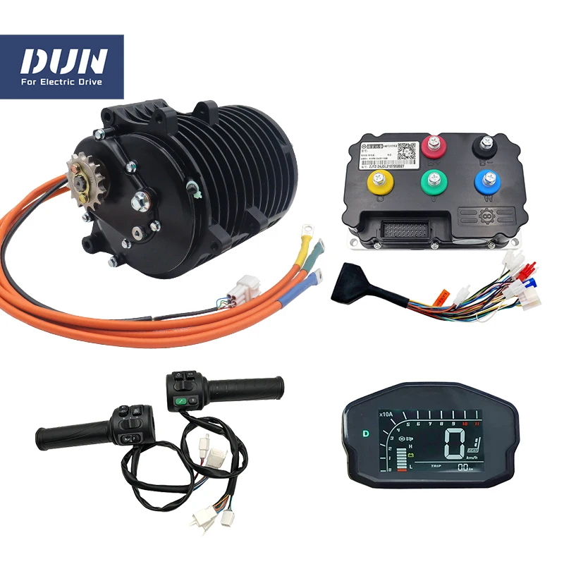 

3KW QS138 70H V3 100KMH High Speed BLDC Mid-Drive Motor With ND72530 DKD Display and T08 Throttle For Dirtybike Moped Motorcycle