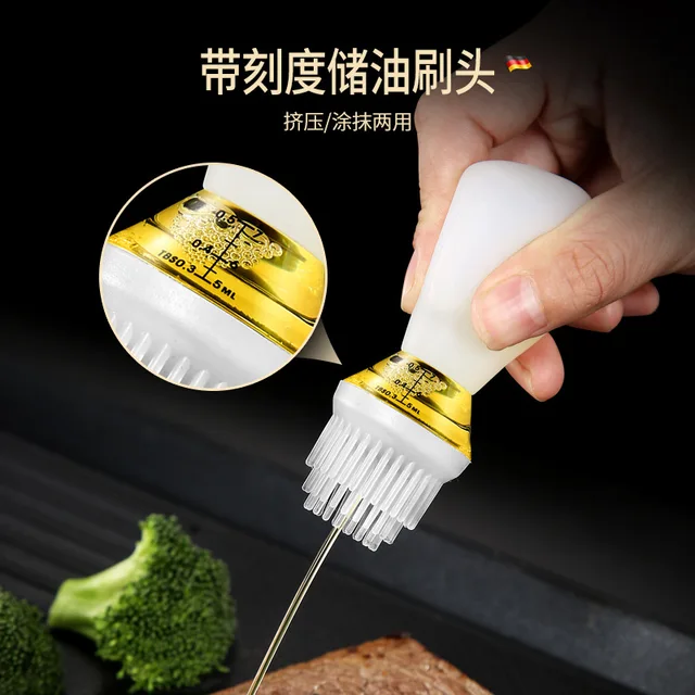 1Db Szilikon Üveg Olajpalack Kefével Grill Olajkefével Folyékony Olaj Tészta Konyhai Sütés Bbq Szerszám Konyha Szerszámok -Hoz - Image 6