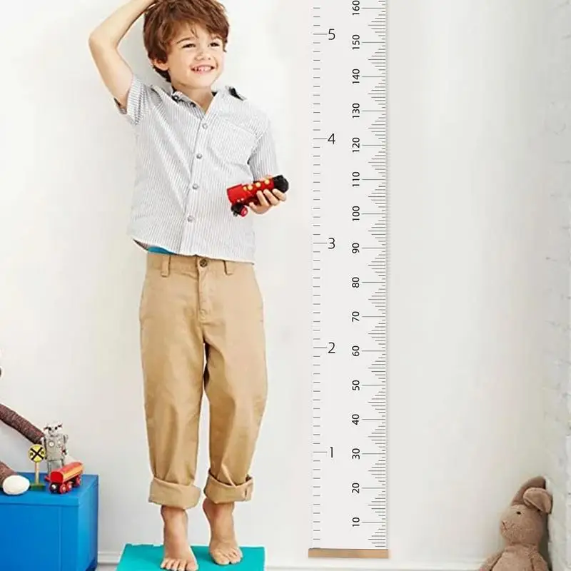 Kids Growth Chart Fabric Canvas Height Measurement Ruler Hangings Ruler Wall Decor For Kids Nursery Dorm Office Store Fabric