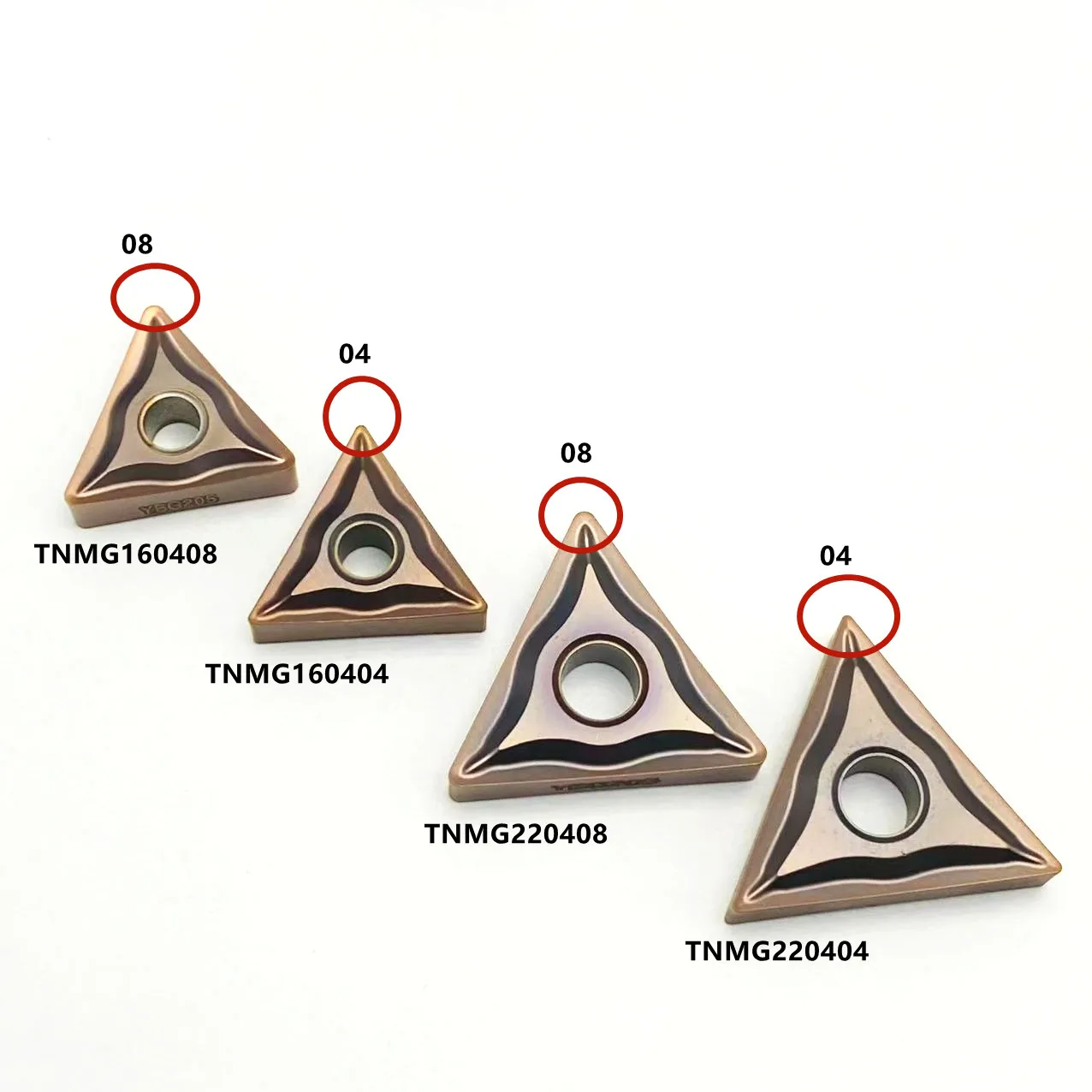 Рисунок 5 - TNMG220404-EF YBG205 TNMG220408-EF TNMG160404-EF 100%