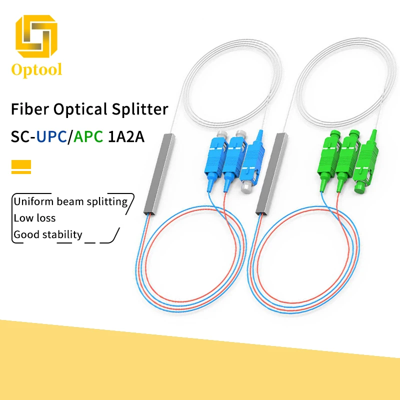 

5/10 шт. 1x2 SC/APC SM одномодовый волоконно-оптический сплиттер SC UPC 1 м 0,9 мм G657A1 LSZH ПВХ PLC сплиттер 1:2 FTTH волоконный разъем