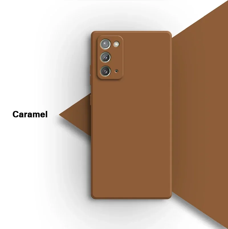 Stylish Square Soft Silicone Phone Case - High-Quality Solid Color Back Cover