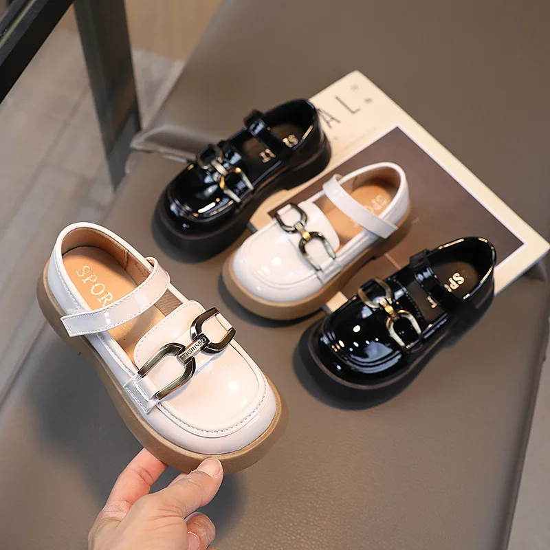 Girls 2024 Spring and Autumn New Children\'s Leather Shoes Princess Every Little Girl Fashion Single Shoes