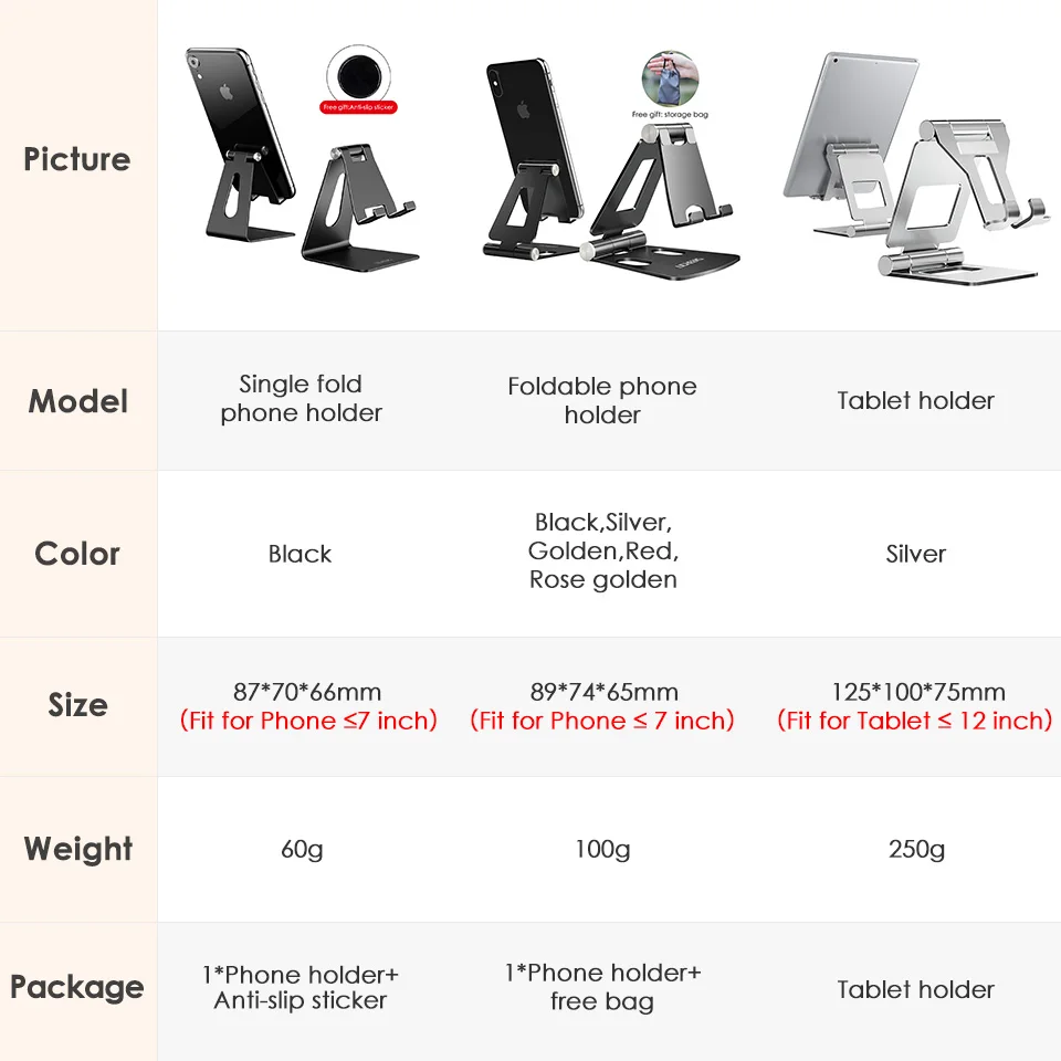 LICHEERS Giữ Điện Thoại Cho iPhone 13Pro Xiaomi Mi 9 Kim Loại Giá Đỡ Điện Thoại Có Thể Gập Lại Giá Đỡ Điện Thoại Bàn Làm Việc Cho iPhone 12 11 XS mobile holder for tripod