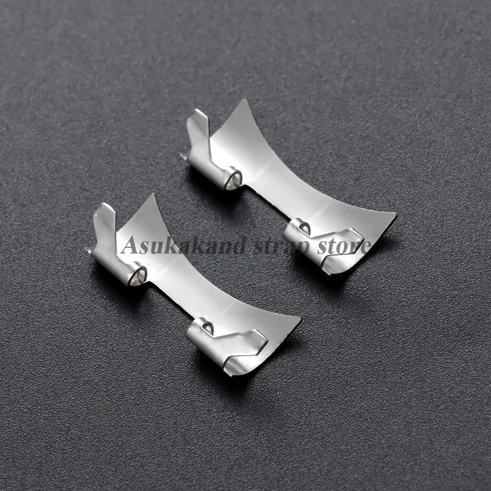 Enhanced Stainless Steel Watch Band Connector with Curved End Link - Multiple Sizes
