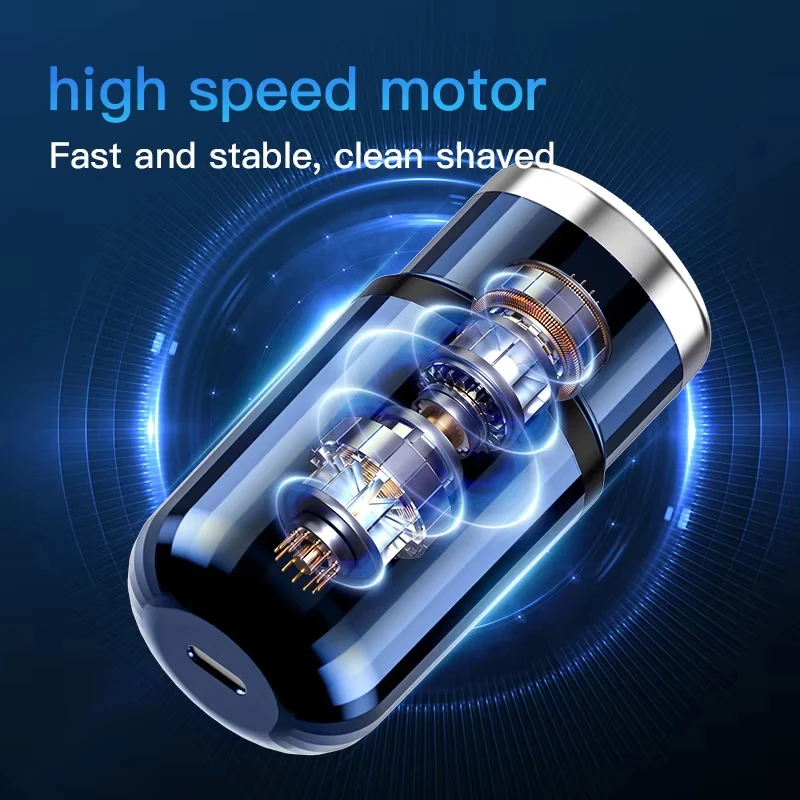 Mini Electric Shaver USB-C Rechargeable Shaver Waterproof Portable Shaver Powerful Travel Home Use Cordless Shaver